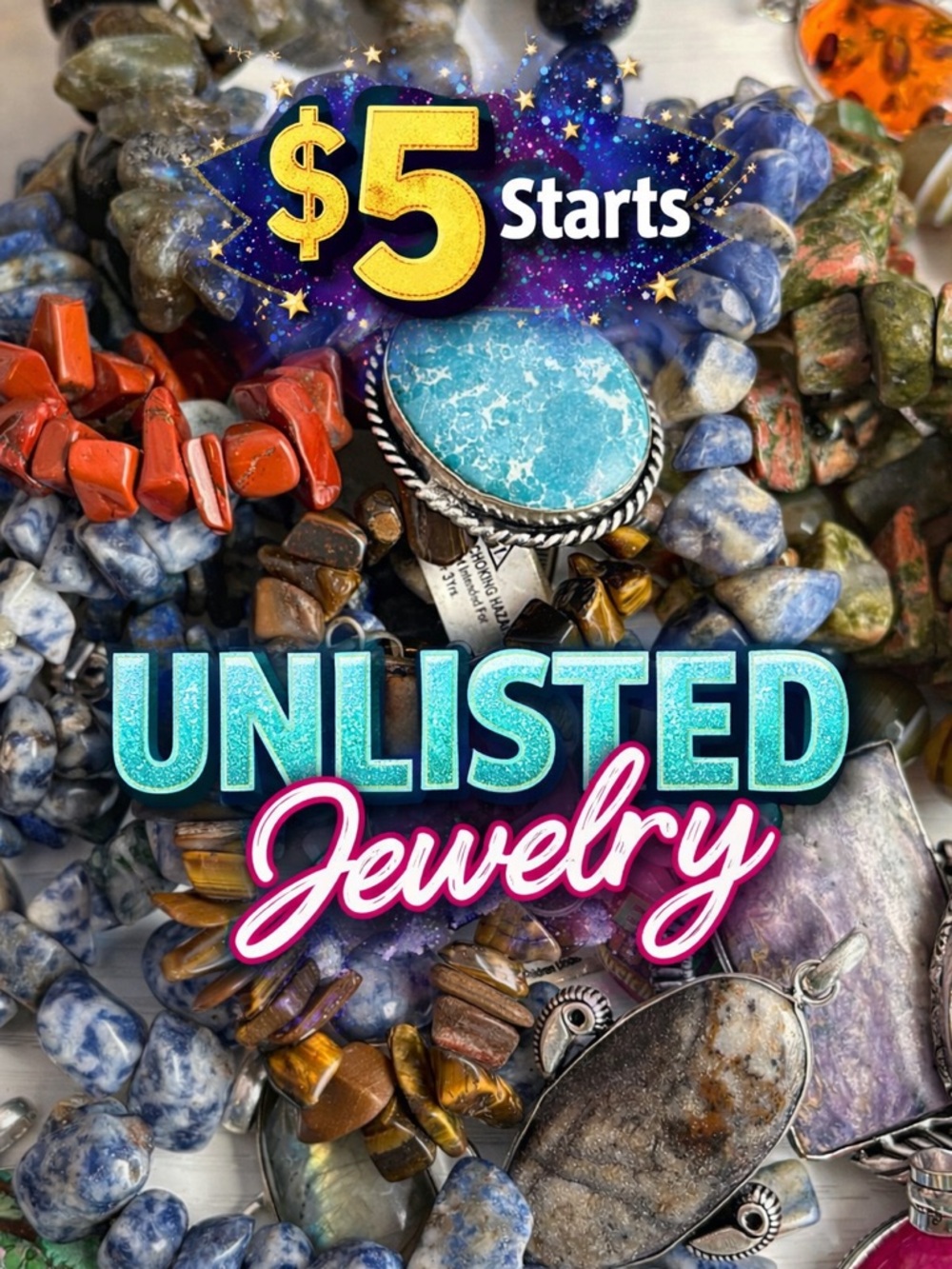 Gemstones Jewelry !!!! $5 Starts Unlisted Jewelry For The Show!